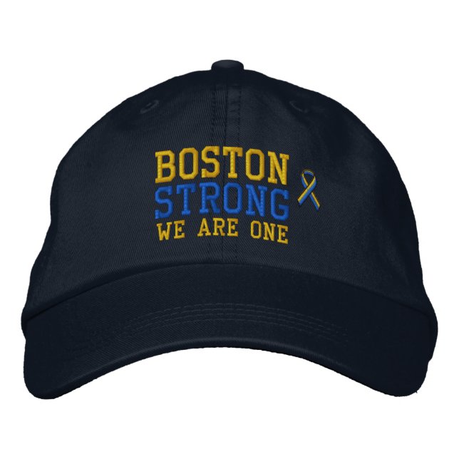 Boné Bordado Boston Strong WE ARE ONE Ribbon Edition (Frente)