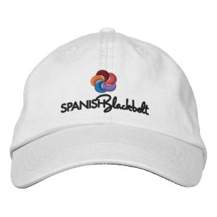 Boné Bordado Branco de chapéu