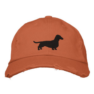 Boné Bordado Cachorro Silhueta de Cachorro Escuro Curto Cachorr