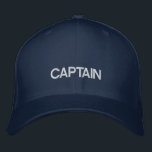 Boné Bordado Capitão Bordado Hat<br><div class="desc">Este Chapéu Bordado de classe é um modelo pronto para o texto de sua escolha. Selecione o chapéu e a cor de sua escolha e personalize-o com seu texto para um produto de um tipo.</div>