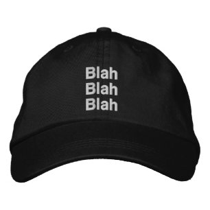Boné Bordado Chapéu Ajustável Personalizado Blah, Blah, Blah