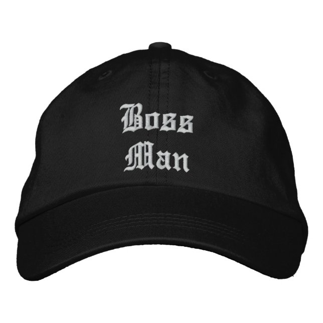 Boné Bordado Chapéu Ajustável Personalizado Boss Man (Frente)