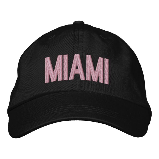 Boné Bordado Chapéu Ajustável Personalizado Miami Flórida (Frente)