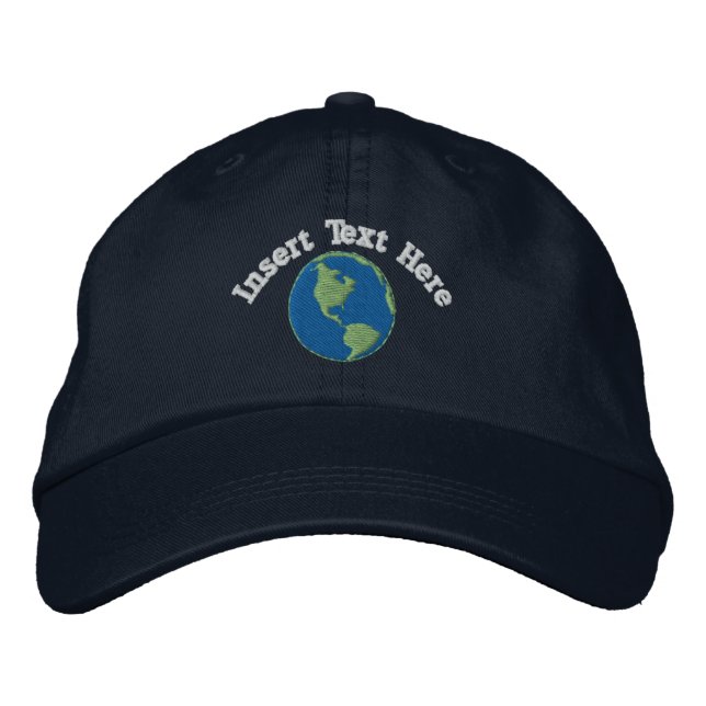 Boné Bordado Chapéu bordado da Terra Personalizado (Frente)