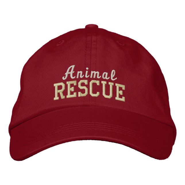 Boné Bordado Chapéu bordado de resgate animal (Frente)