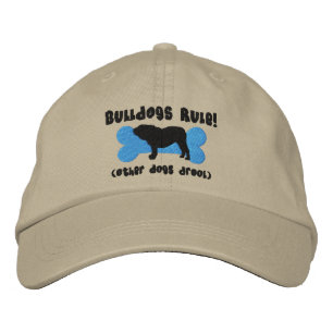 Boné Bordado Chapéu bordado regra dos buldogues (buldogue