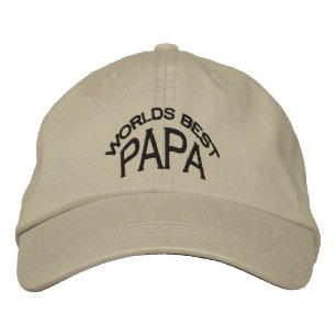 Boné Bordado Chapéu da papá do mundo o melhor (letras escuras