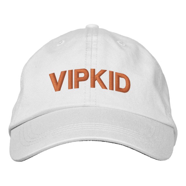 Boné Bordado Chapéu de VIPKID (branco) (Frente)