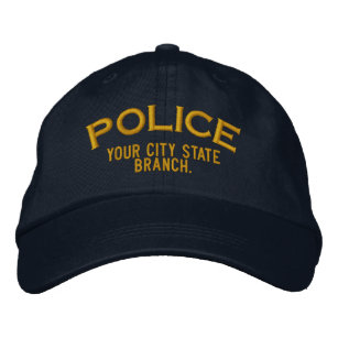 Boné Bordado Chapéu personalizado da polícia