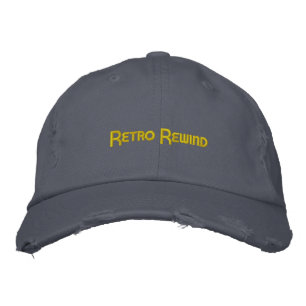 Boné Bordado Chapéu retro da rebobinação (afligido)
