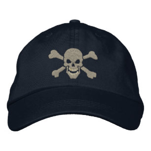 Boné Bordado clássico do crânio dos Crossbones do