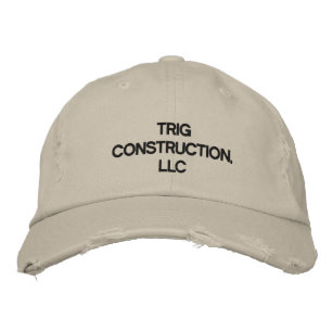 Boné Bordado Construção de trig, LLC Hat