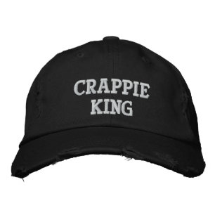 Boné Bordado Crappie King - Chapéu bordado personalizável