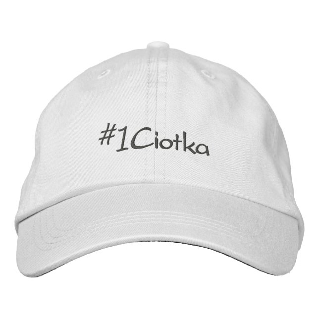 boné bordado da tia polonesa Ciotka nº 1 (Frente)