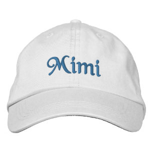 Boné bordado de baseball mimi / Azul chapéu