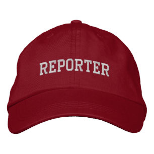 Boné Bordado de Baseball Reporter / Chapéu de Base