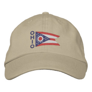 Boné Bordado Design da bandeira do estado de Ohio