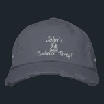 Boné Bordado Despedida de solteiro I Azul<br><div class="desc">Um na moda e um Chapéu bordado personalizado para cada Bachelorette Bash!</div>