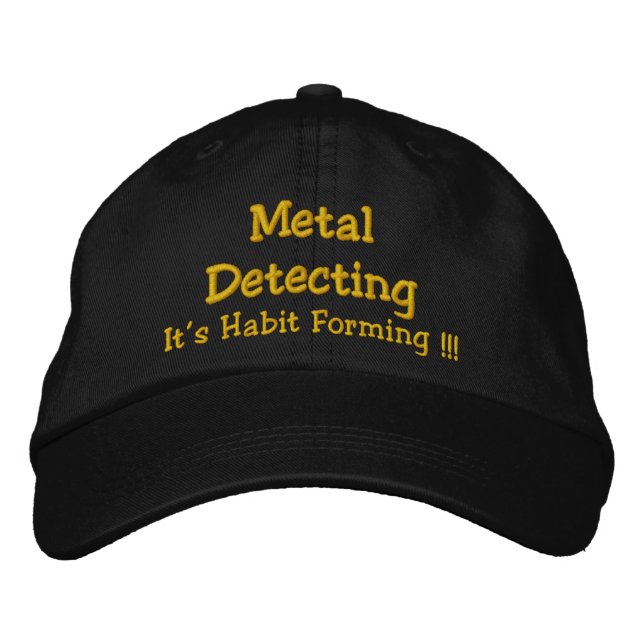 Boné Bordado Detecção de metal, é formação de hábitos!!! (Frente)