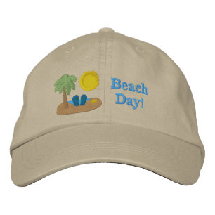 Boné Bordado Dia de Praia