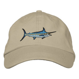 Boné Bordado do espadim azul da pesca desportiva