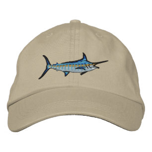 Boné Bordado do espadim azul da pesca desportiva
