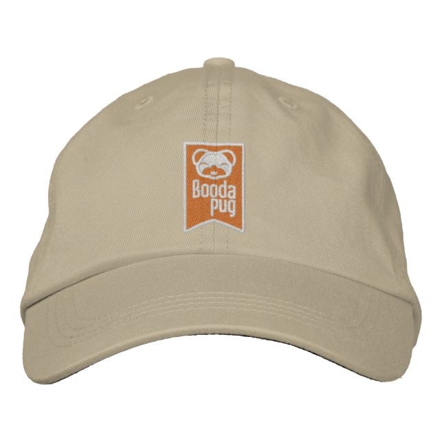 Boné bordado do Logotipo Laranja Boodapug (Frente)