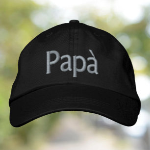 Boné bordado do Pai italiano Papà
