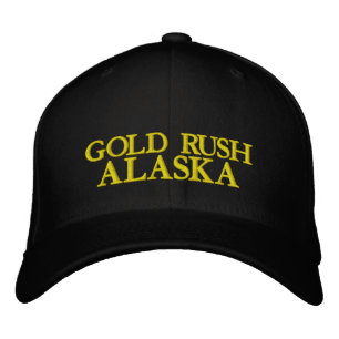 BONÉ BORDADO DOURADO RUSH, ALASKA