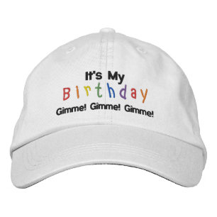 Boné Bordado É o meu aniversário, Gimme! Dá-me! Dá-me!