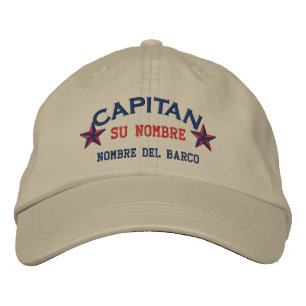Boné Bordado EL ESPANHOL Capitan Nombre del barco y SU nombre.