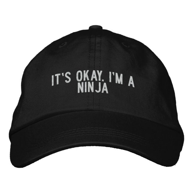 Boné Bordado está tudo bem, eu sou um ninja (Frente)