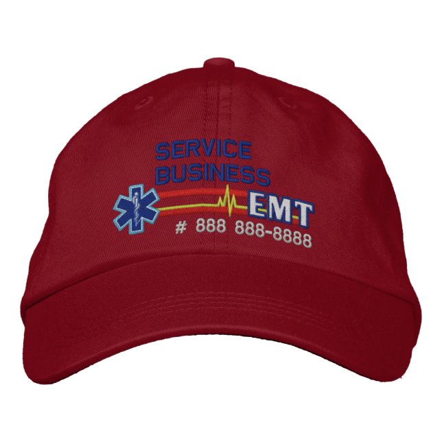Boné Bordado Estrela da vida paramédica da EMT personalizada (Frente)