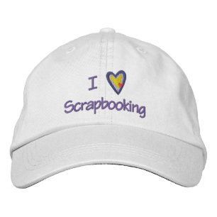 Boné Bordado Eu Adoro Scrapbooking