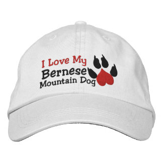 Boné Bordado Eu Amo A Impressão Do Meu Cachorro De Montanha Ber