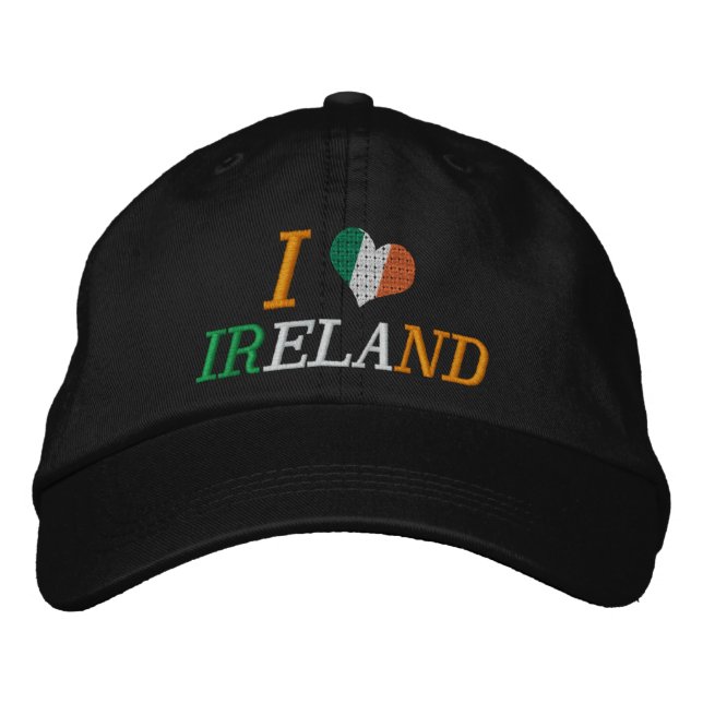 Boné Bordado Eu amo a Irlanda (Frente)