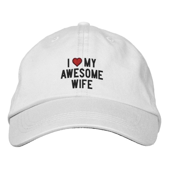 Boné Bordado Eu amo minha esposa incrível (Frente)