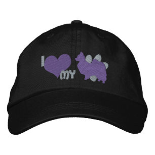Boné Bordado Eu Amo o meu Papillon Purple