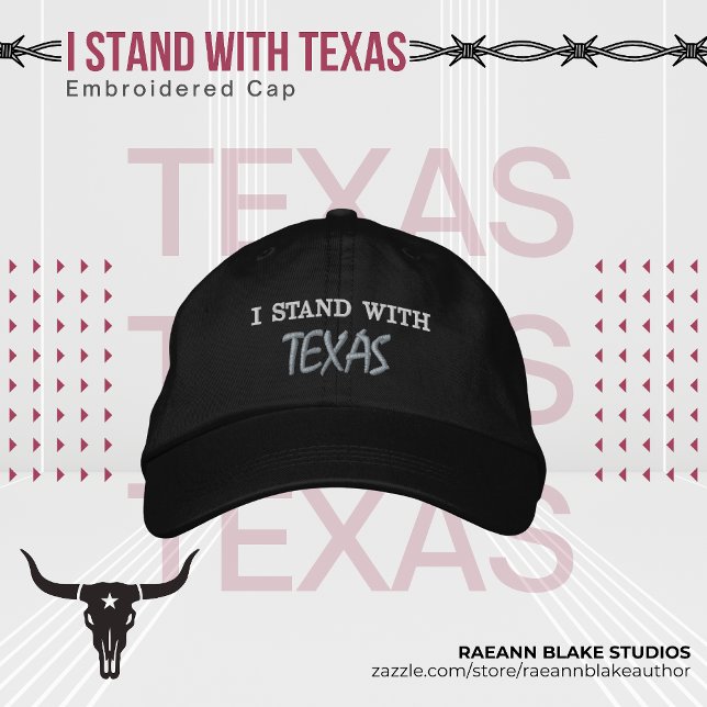 Boné Bordado 'Eu Apoio o Texas' (Criador carregado)