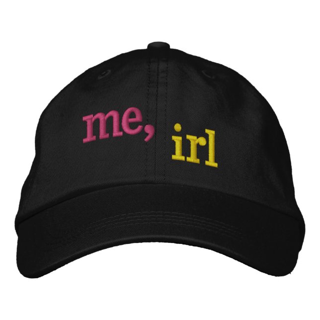 Boné Bordado Eu, Gorro Bordado Irl (Frente)