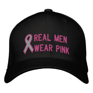 Boné Bordado Fita de Consciência Rosa