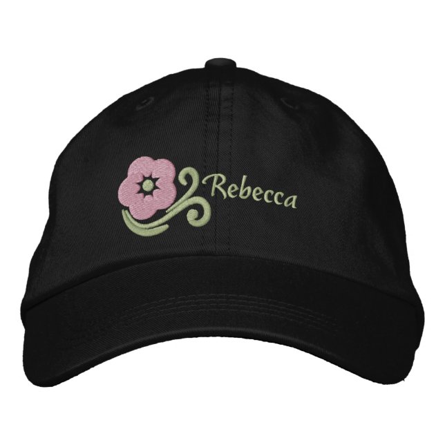 Boné Bordado Flor Personalizada (Frente)