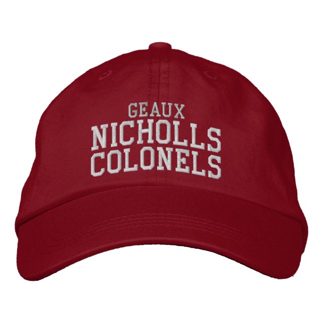 Boné Bordado geaux nicholels - vermelho (Frente)