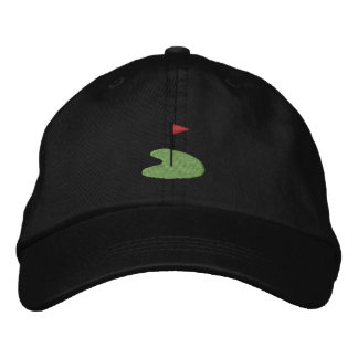 Boné Bordado Golf Green com bandeira