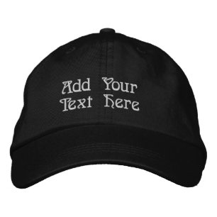 Boné Bordado Hat, Adicione Seu Texto