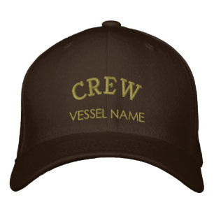 Boné Bordado Hat da tripulação personalizada do nome do barco