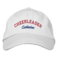 Hat de Cheerleader Personalizado Vermelho, Branco 