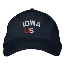 Boné Bordado Iowa USA bordado Marinho Blue Hat