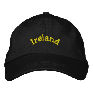 Boné Bordado Irlanda: Chapéu bordado (preto)