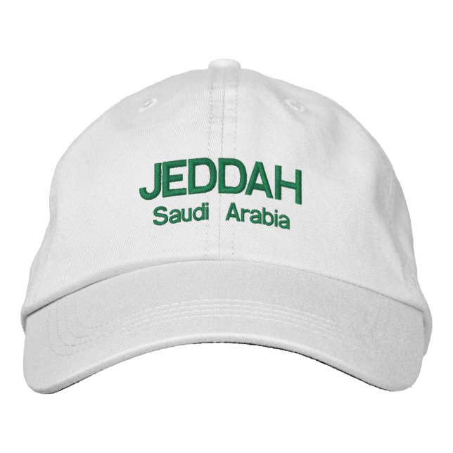 Boné Bordado JEDDAH* Arábia Saudita personalizou o chapéu (Frente)